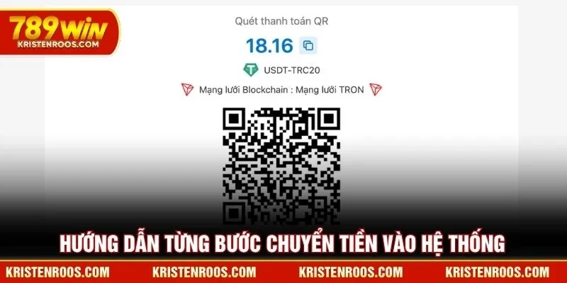 Hướng dẫn từng bước chuyển tiền vào hệ thống
