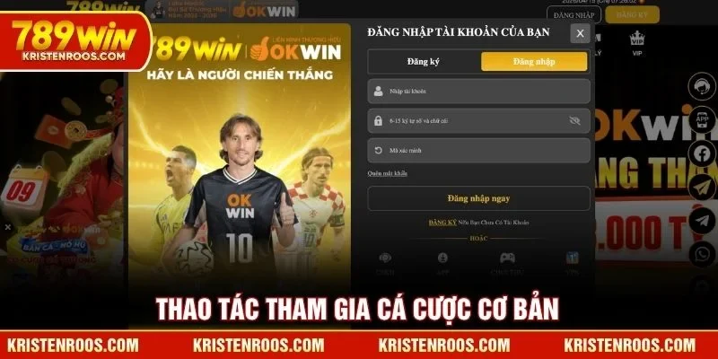 Thao tác tham gia cá cược cơ bản